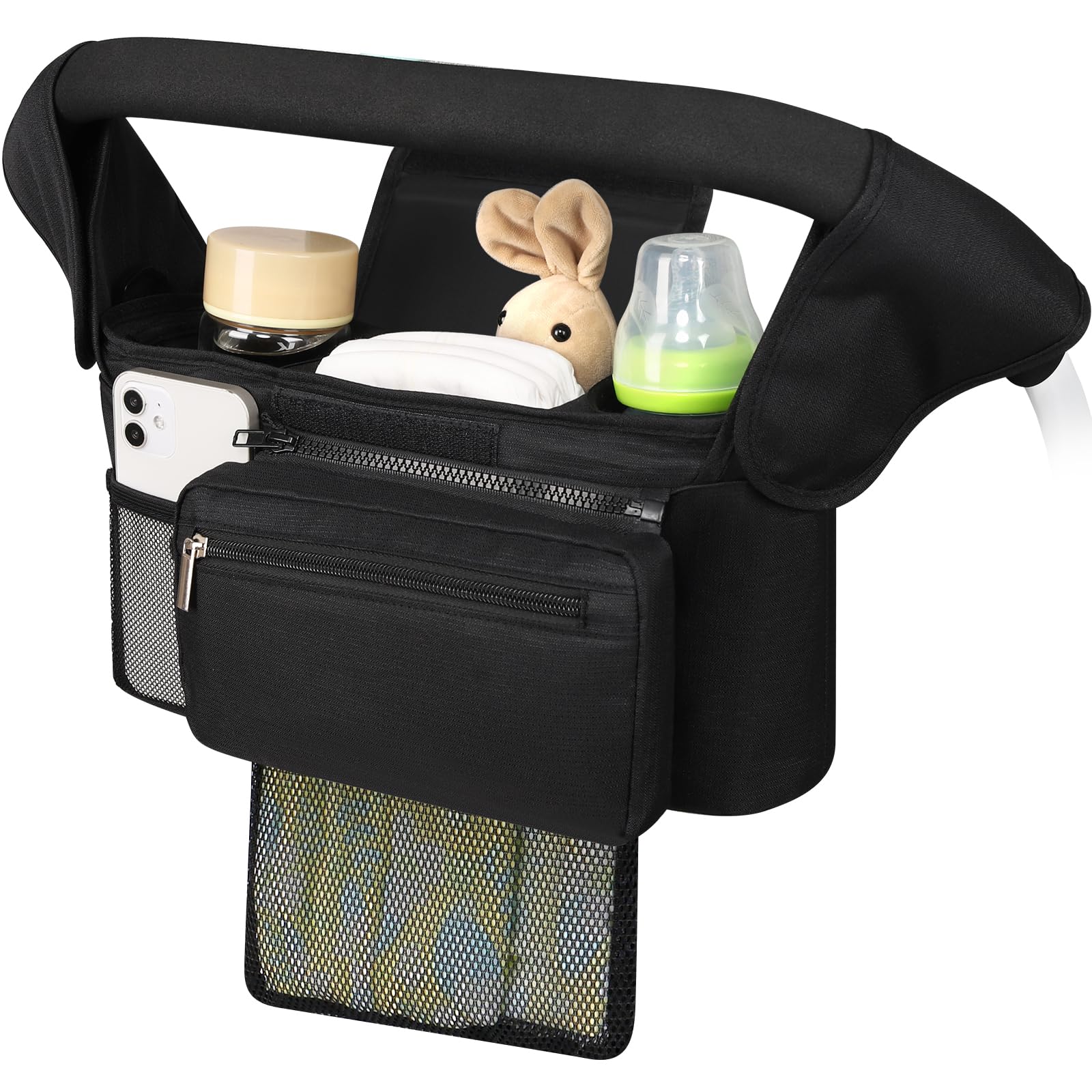 Accmor universal stroller organizer with insulated cup holder keeps drinks at the right temperature for outings