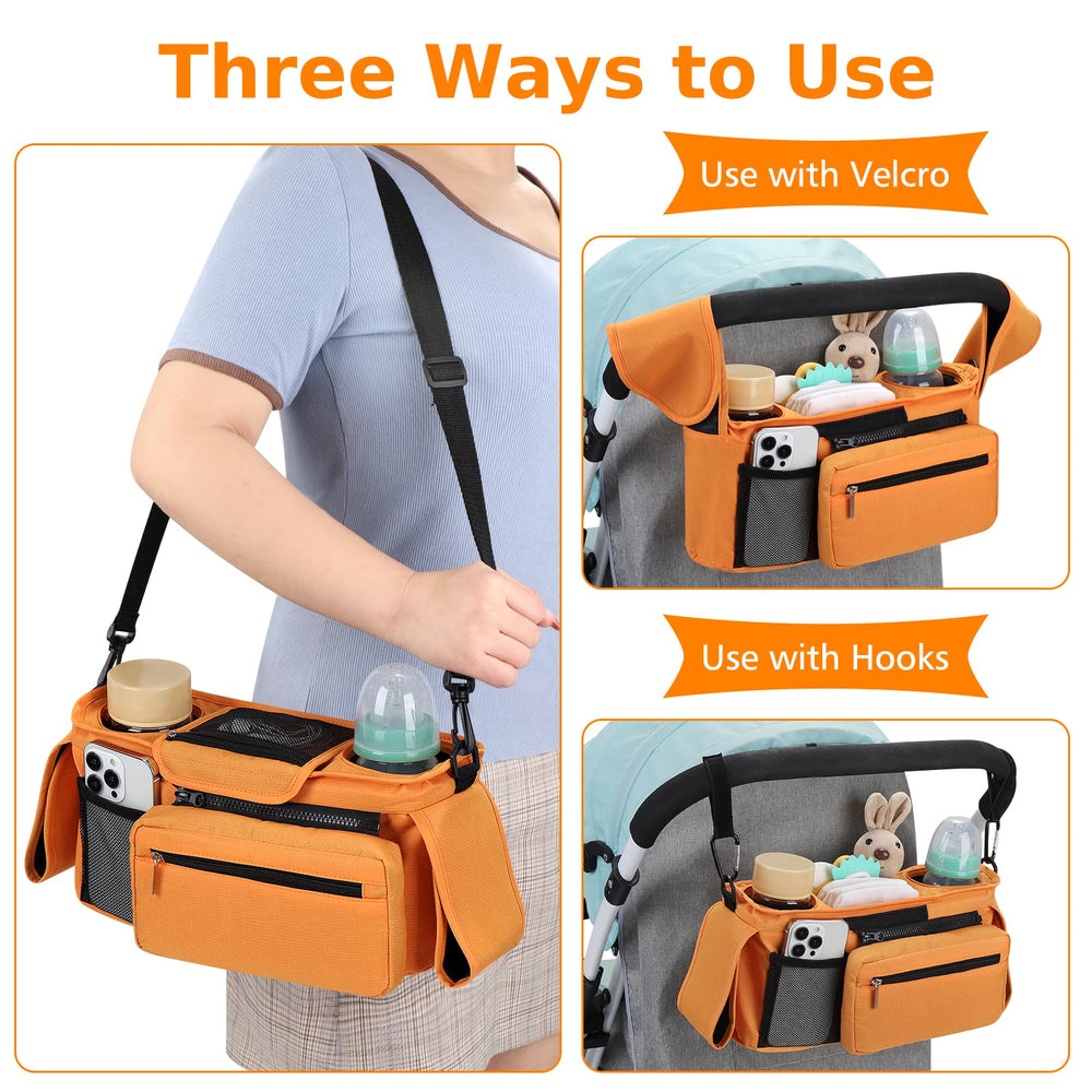 Accmor multi-compartment design organizes diapers, wipes, and toys neatly