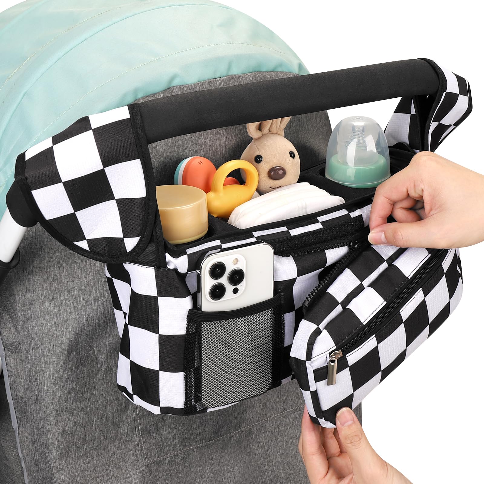Accmor universal stroller organizer adjustable Velcro strap fits many strollers