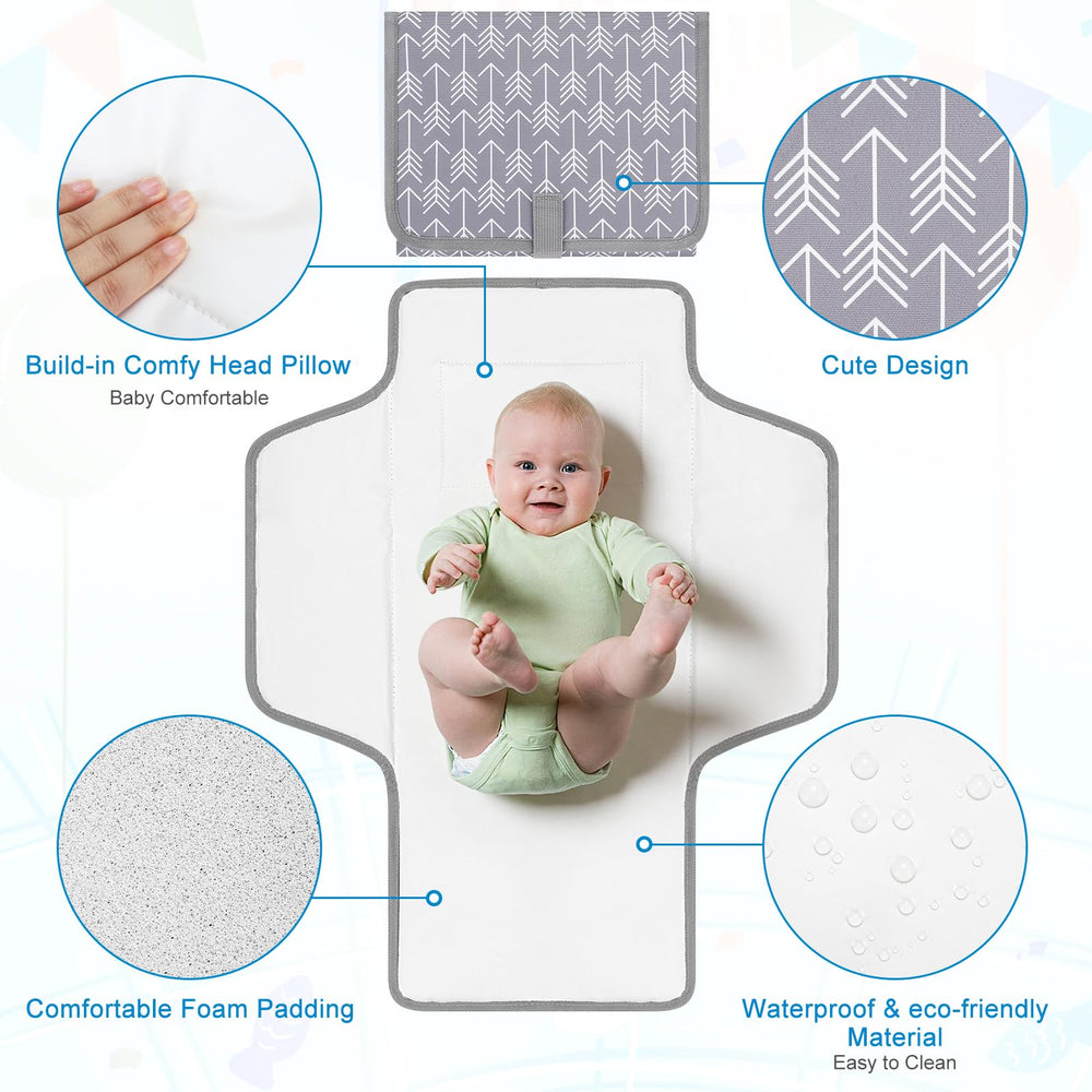 Accmor waterproof baby changing mat keeps surfaces clean and is skin-friendly for delicate baby skin.