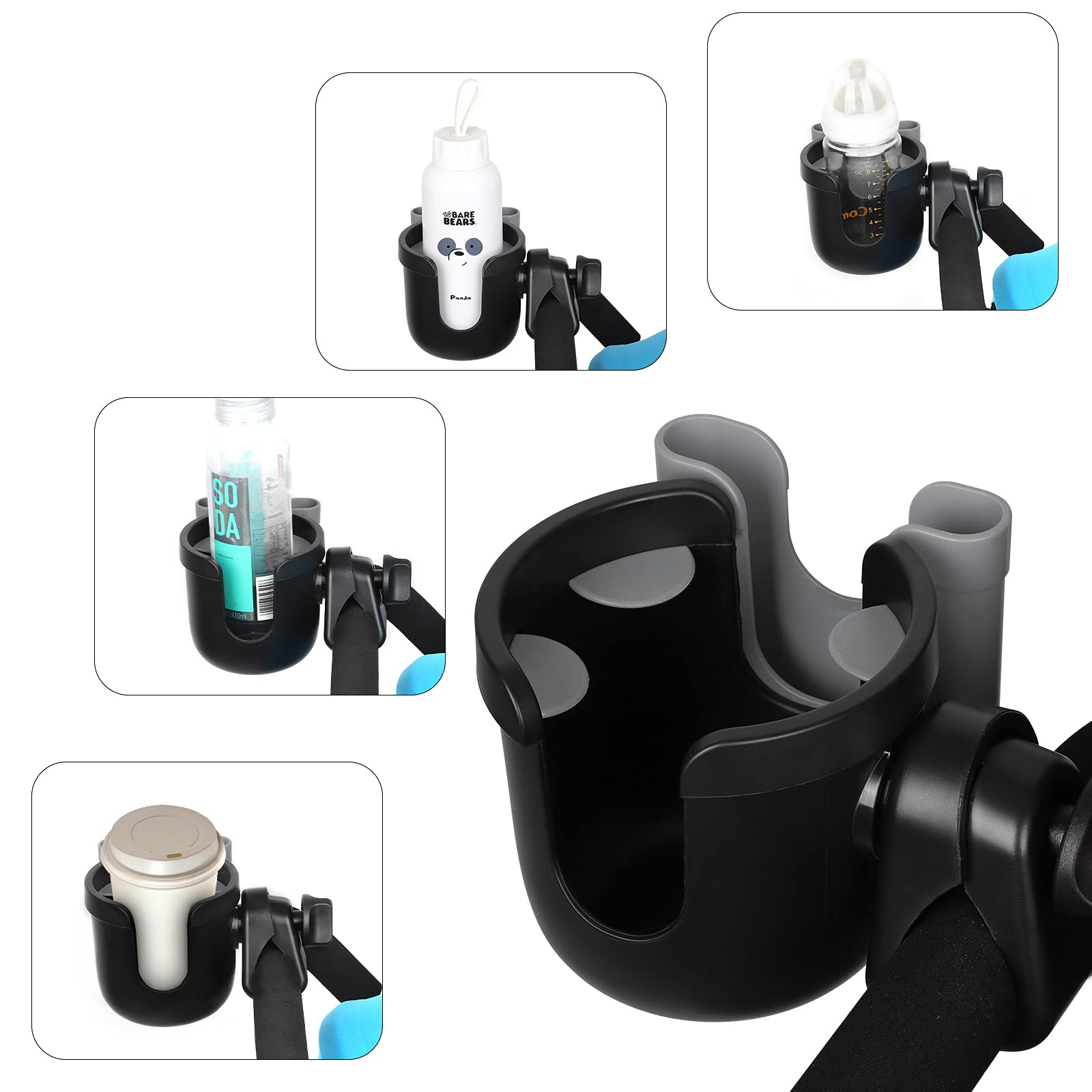 Accmor wide compatibility fits stroller, bike, wheelchair, and more handles