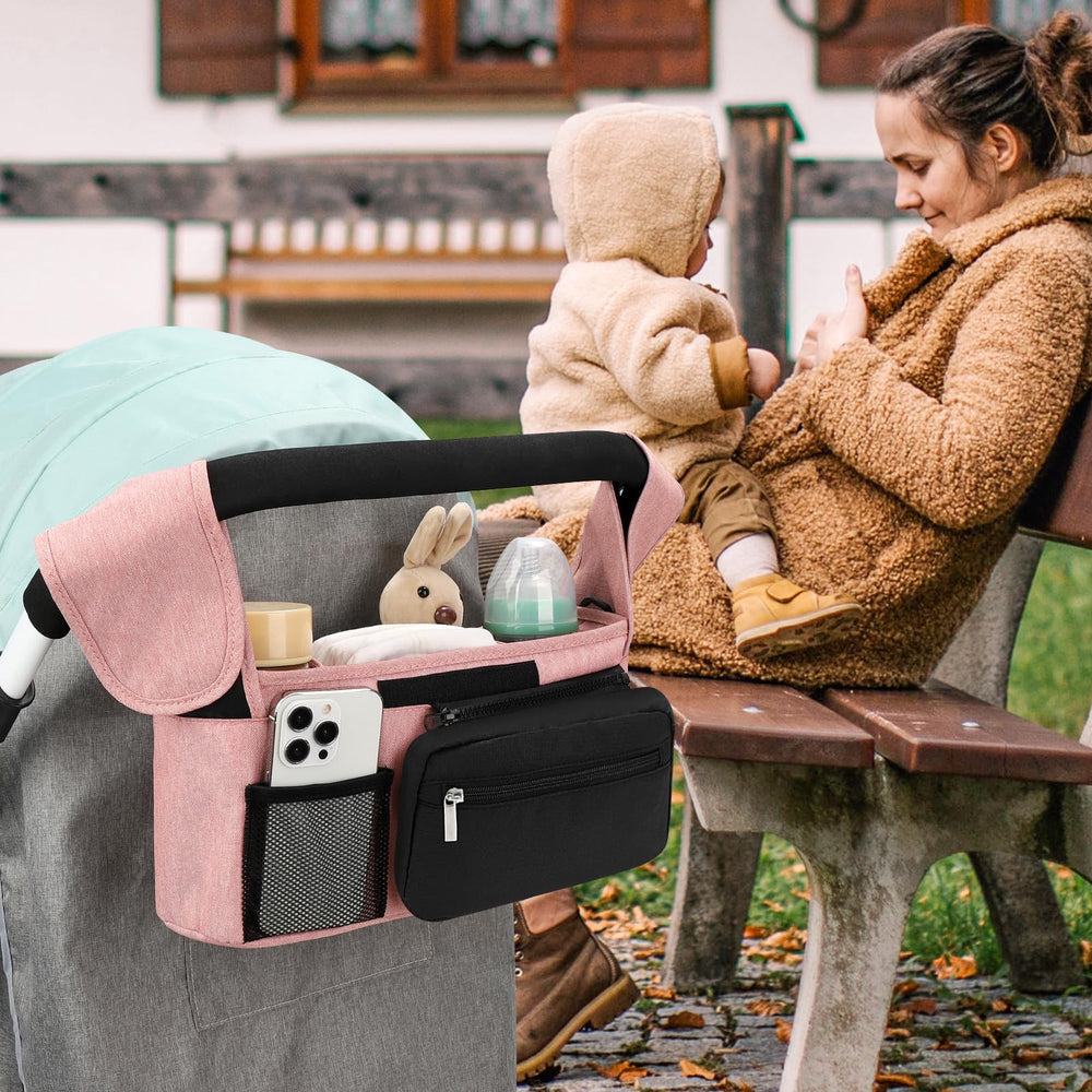 Accmor organizer fits Uppababy, Britax, Baby Jogger with adjustable straps.