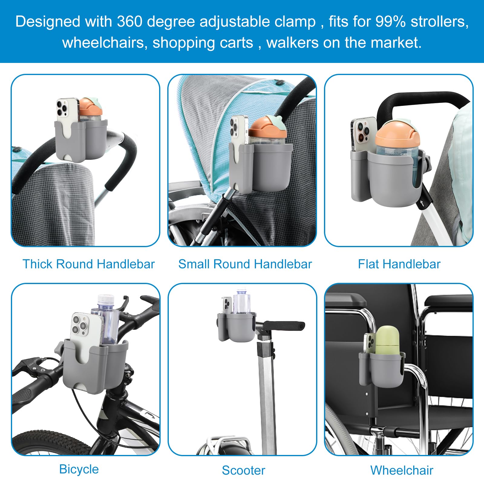 Accmor adjustable clamp accommodates bars from 0.55 to 1.7 inches.
