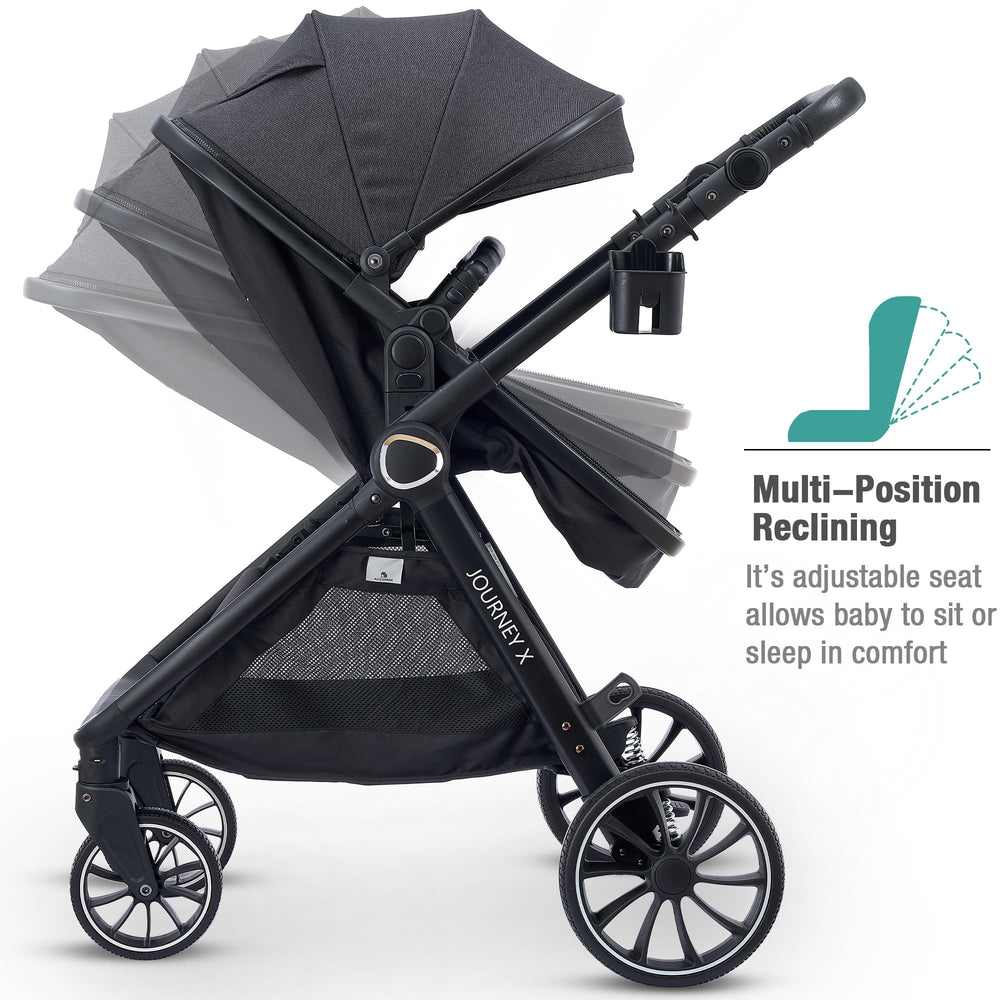 ACCOMBE adjustable canopy shields sun while keeping air flowing