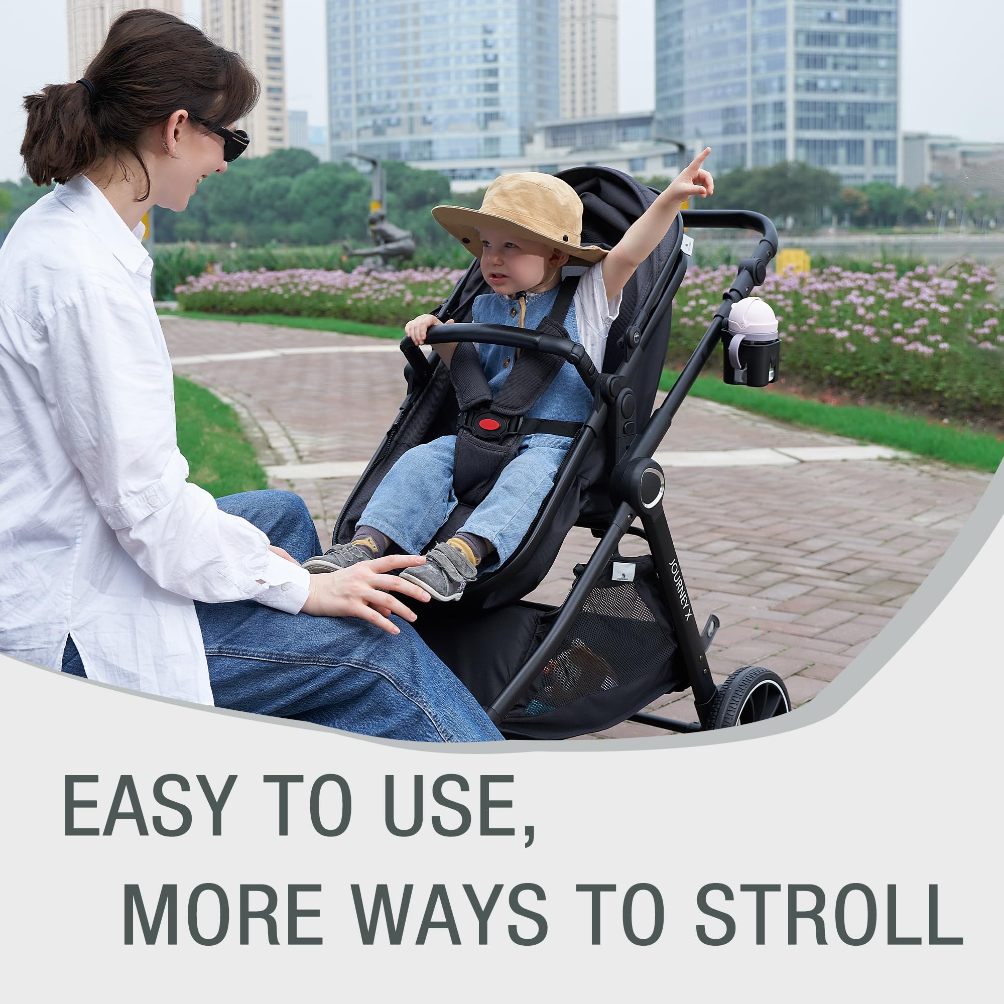 ACCOMBE sturdy alloy frame supports daily walks with comfort
