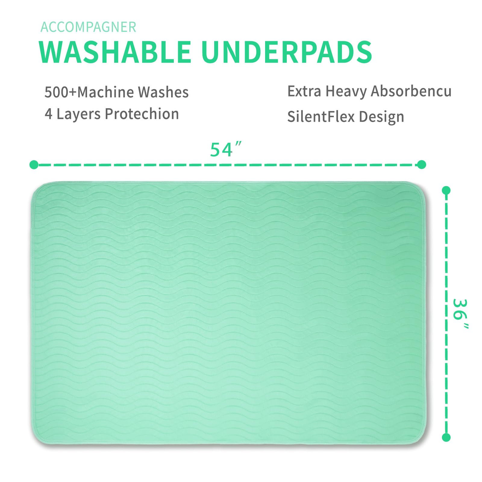 Accompagner bed pad bottom PE film blocks liquid penetration for reliability