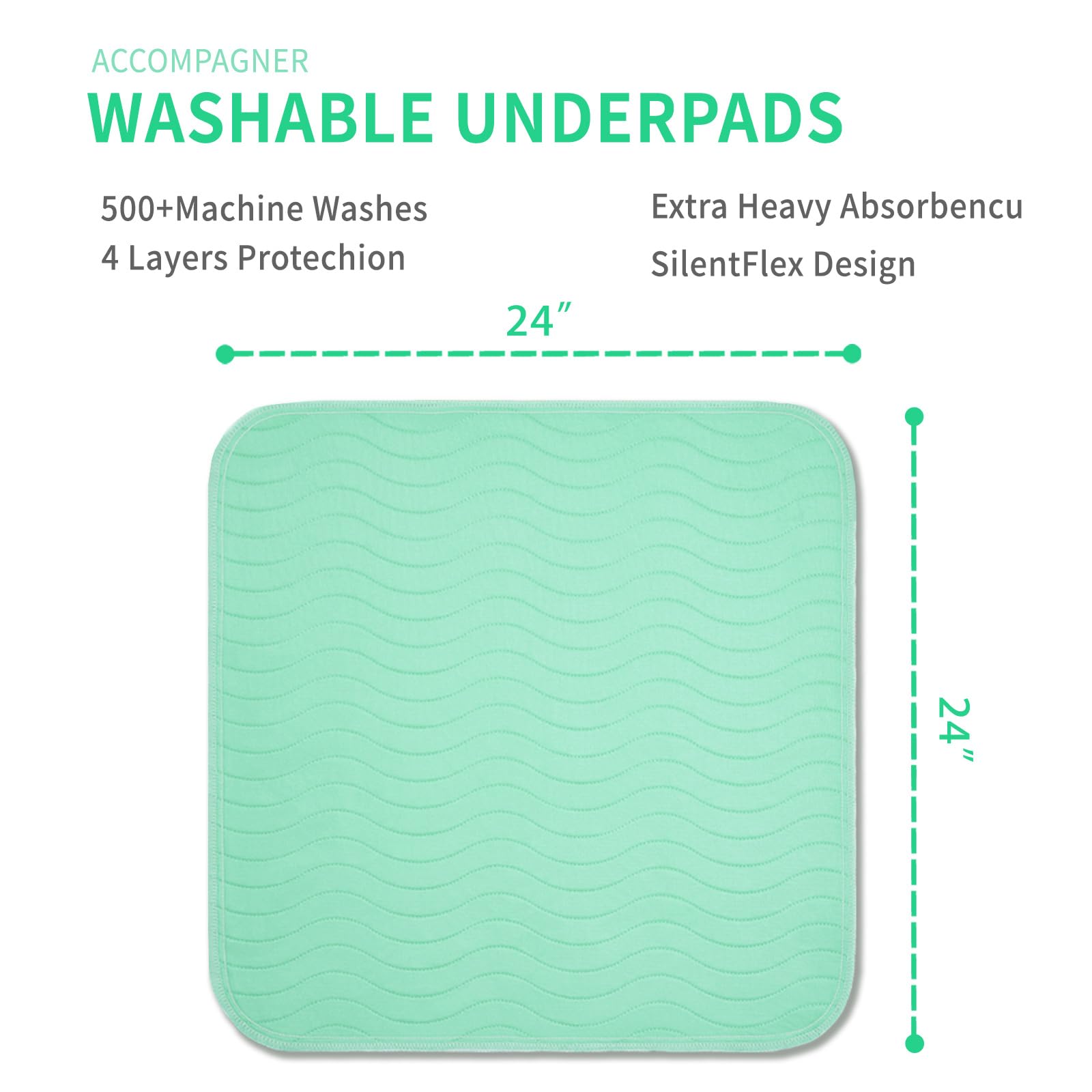 Accompagner dog pad 24x24 provides a clean dry surface for pets
