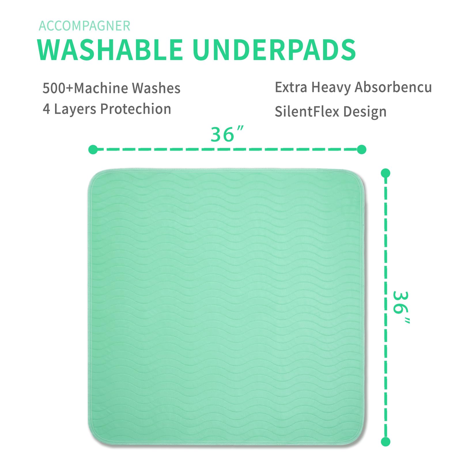 Accompagner pad fabric indicating skin-friendly material for sensitive skin