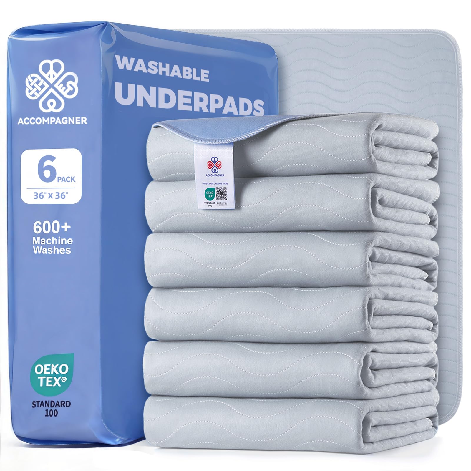 Accompagner bed pad overview showing all-night protection for beds and furniture