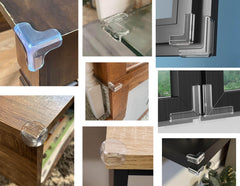 Close-up of Acdiac Waterdrop Corner Protector showing soft PVC and near-invisible fit.