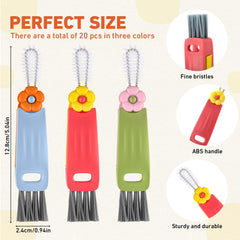 Acellegic bottle neck cleaning brush reaches tight openings with durable nylon bristles.