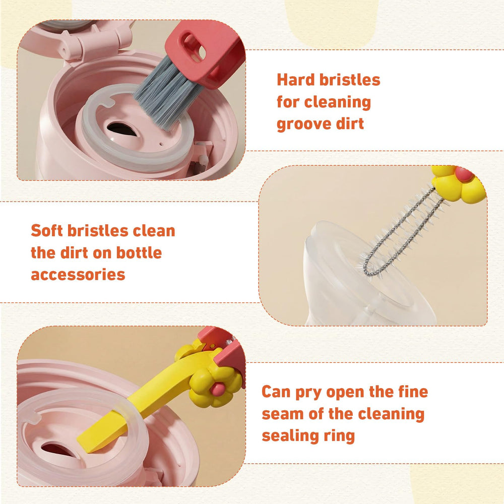 Acellegic corner scrub brush tackles tough corners and edges.