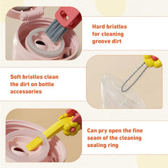 Acellegic corner scrub brush tackles tough corners and edges.