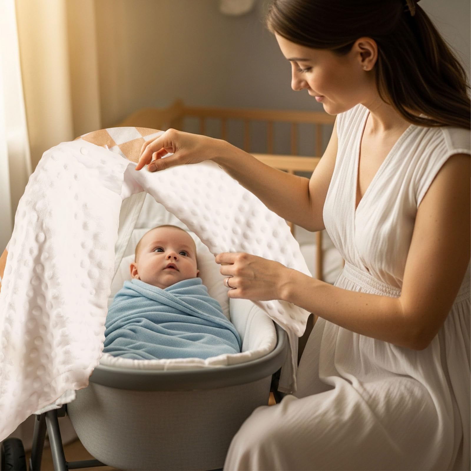 Gift-ready packaging highlighting practical baby gear benefits.
