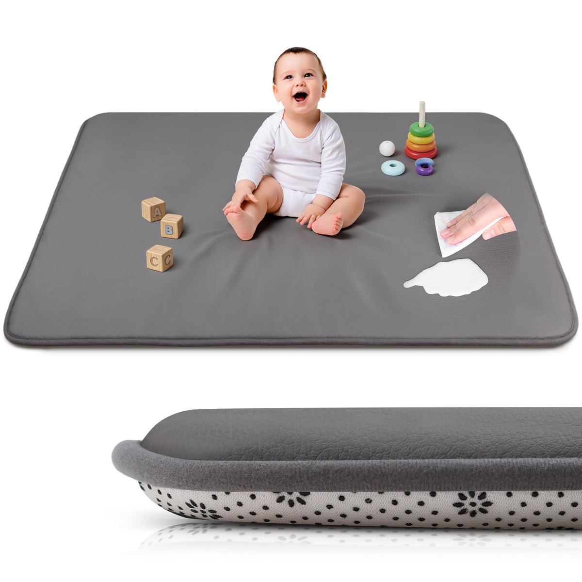 ACIROC baby floor play mat foam thick in use for cushioned crawling and tummy time