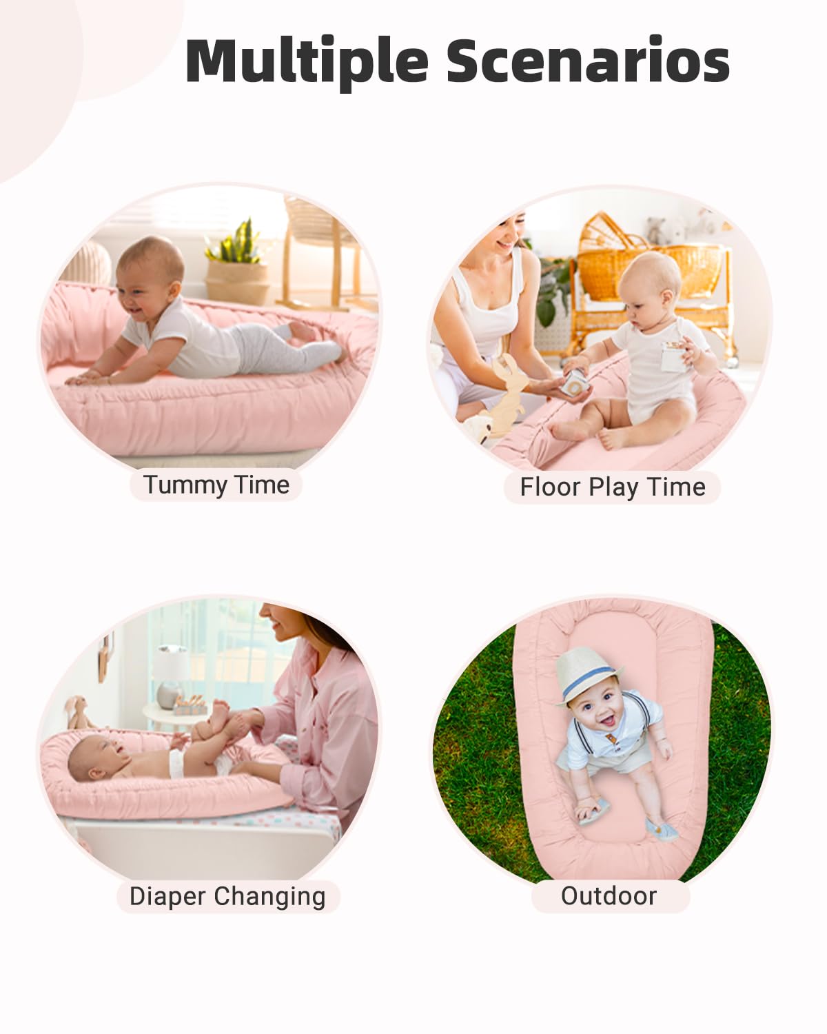 ACIROC Baby Lounger Pillow pink ideal for home and travel