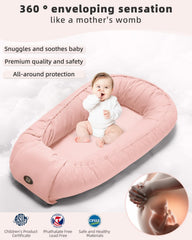 ACIROC Baby Lounger Pillow pink side detail highlighting thick edging for secure support