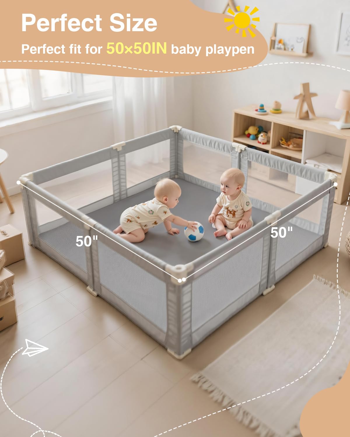 ACIROC grey design fits modern nurseries while protecting little joints