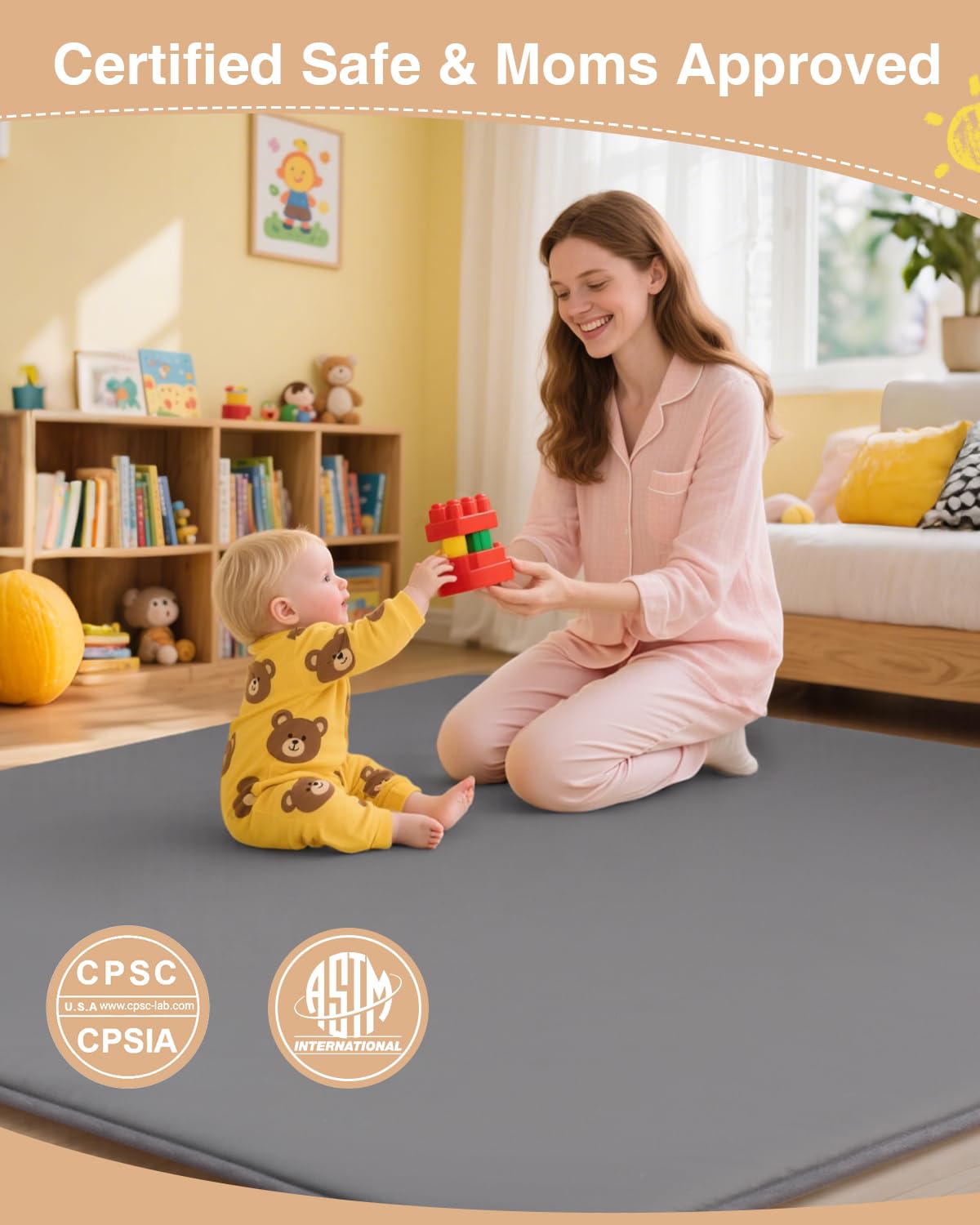 ACIROC mat paired with a play tent for a cozy play zone