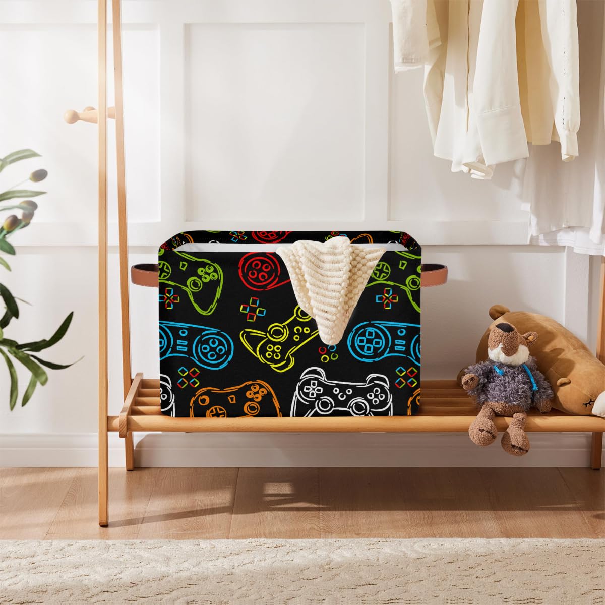 Ackutea bedroom bathroom storage basket keeps spaces tidy.