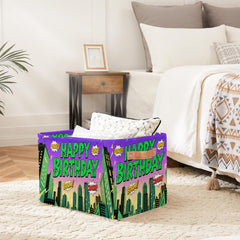Ackutea toy bin with kid-friendly patterns encourages tidy playroom