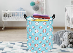 ACMUUNI 19.7-inch round basket collapsed for storage, easy to set up when needed.