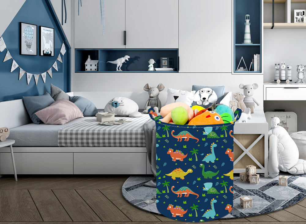 ACMUUNI dinosaur-themed laundry basket simplifies sorting and quick tidy-ups.