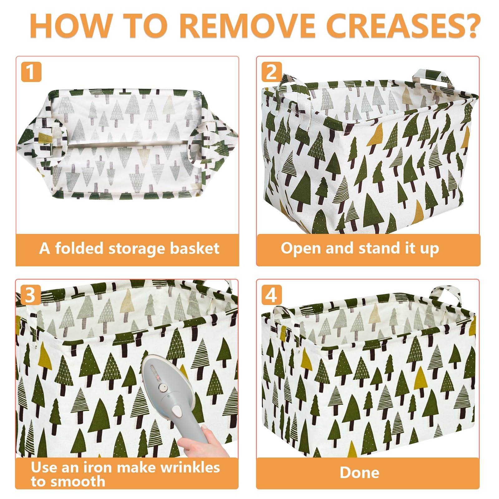 ACMUUNI foldable hamper collapses flat for easy storage.