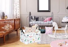 ACMUUNI nursery storage hamper with waterproof layer to resist spills.