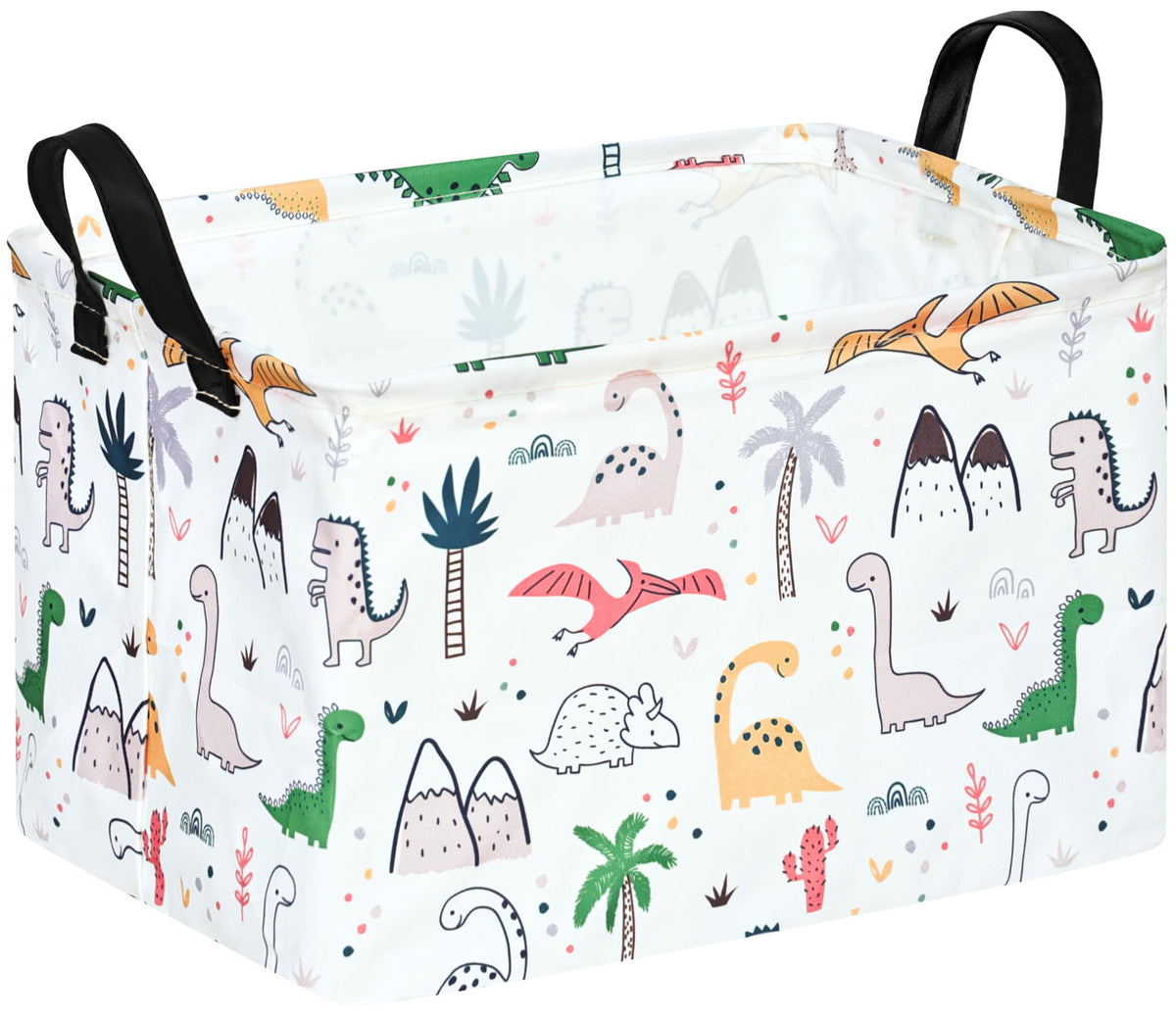 ACMUUNI rectangle storage basket with cheerful pattern for kid-friendly organization.