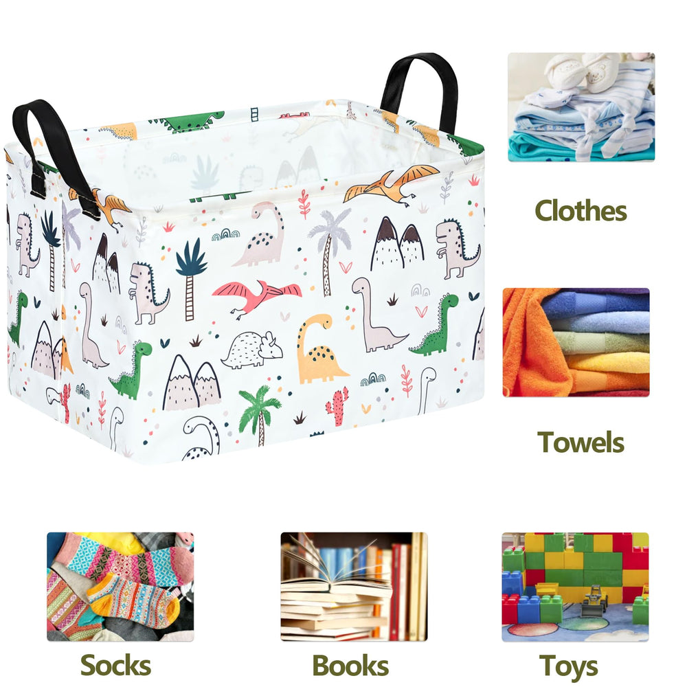 ACMUUNI toy basket with linen texture and durable construction.