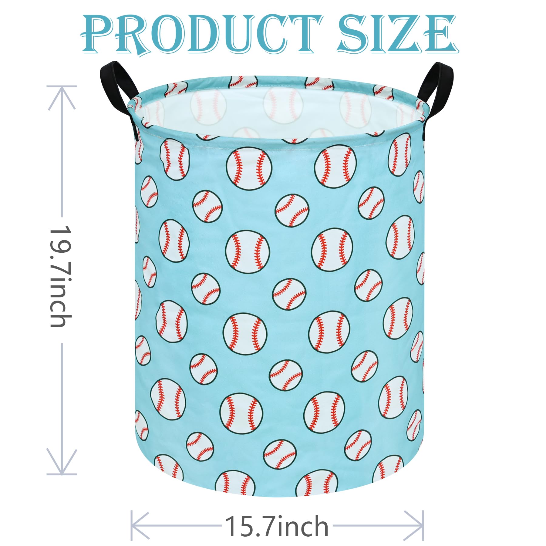 ACMUUNI waterproof-lined basket with handles, great for damp laundry and quick transport.