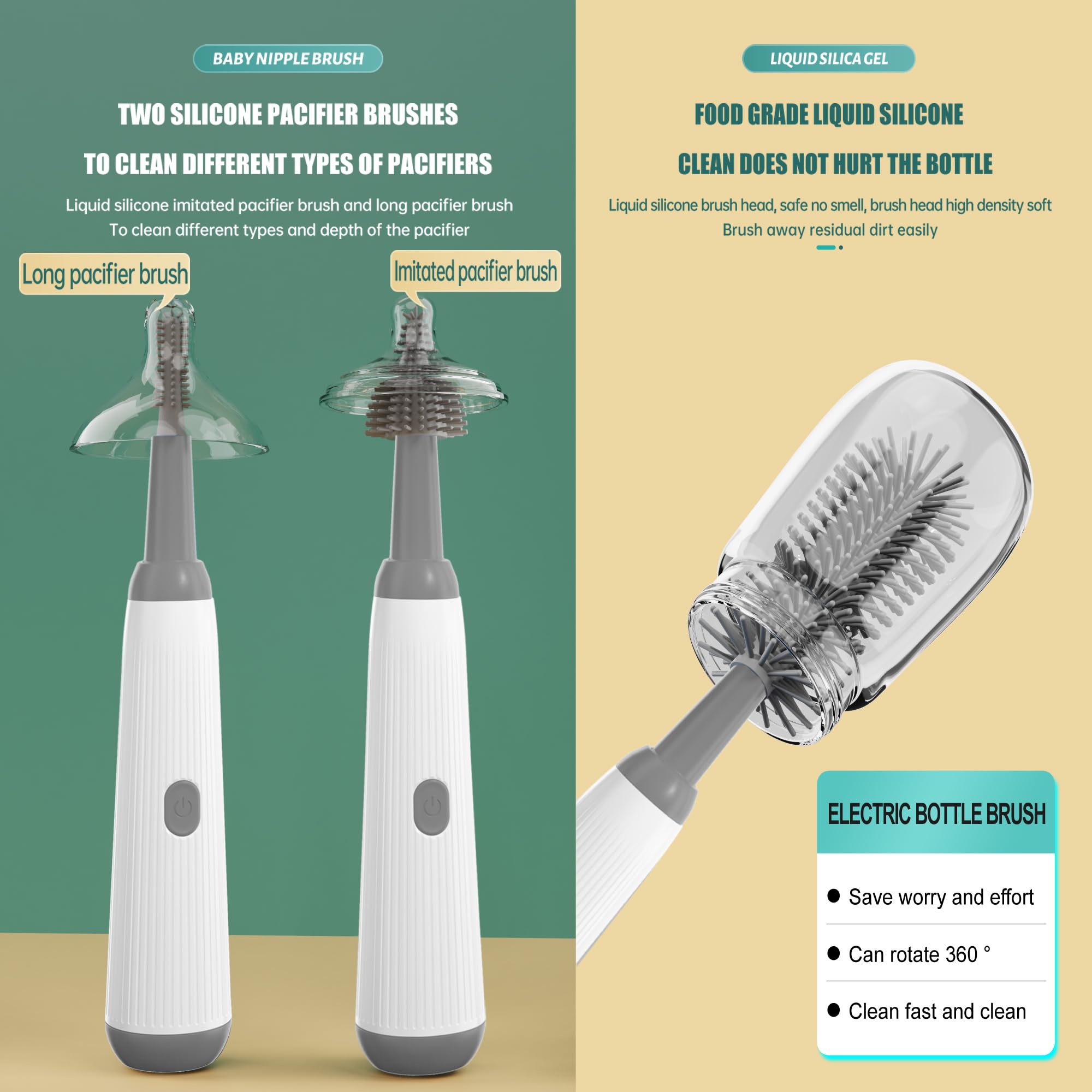 Acodoy nipple brush designed for gentle, thorough nipple and pacifier cleaning.