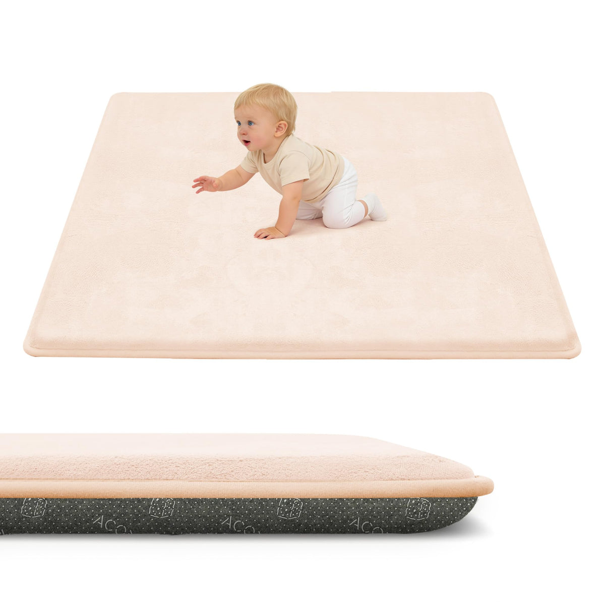 ACOMOPACK play mat memory foam cushioning for tummy time and crawling.