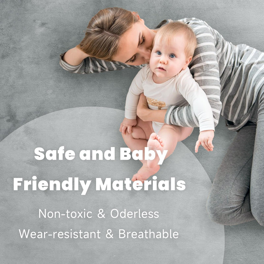 ACOMOPACK baby play mat fits perfectly in a 50x50 playpen
