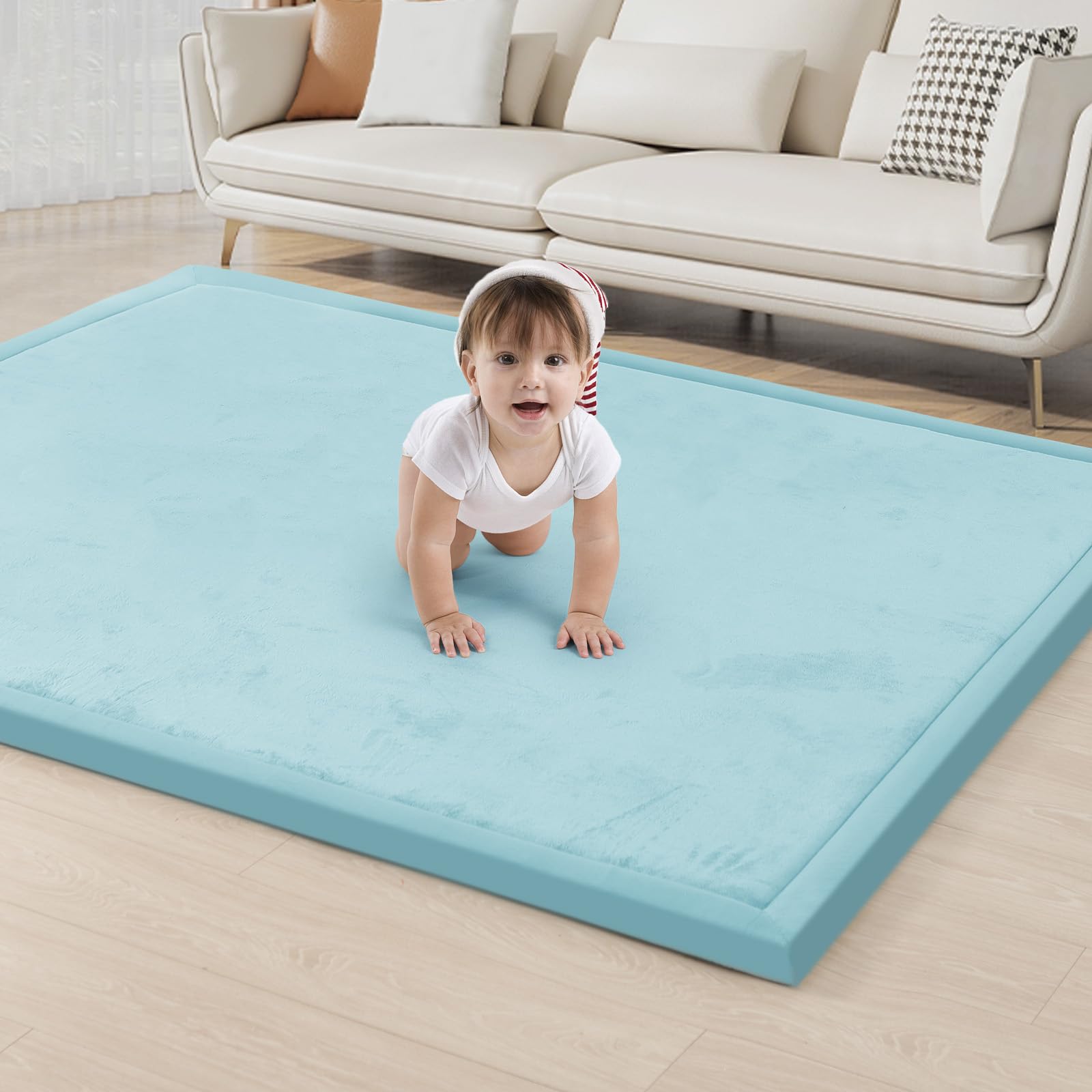 ACOMOPACK baby play mat close-up memory foam softness for gentle play