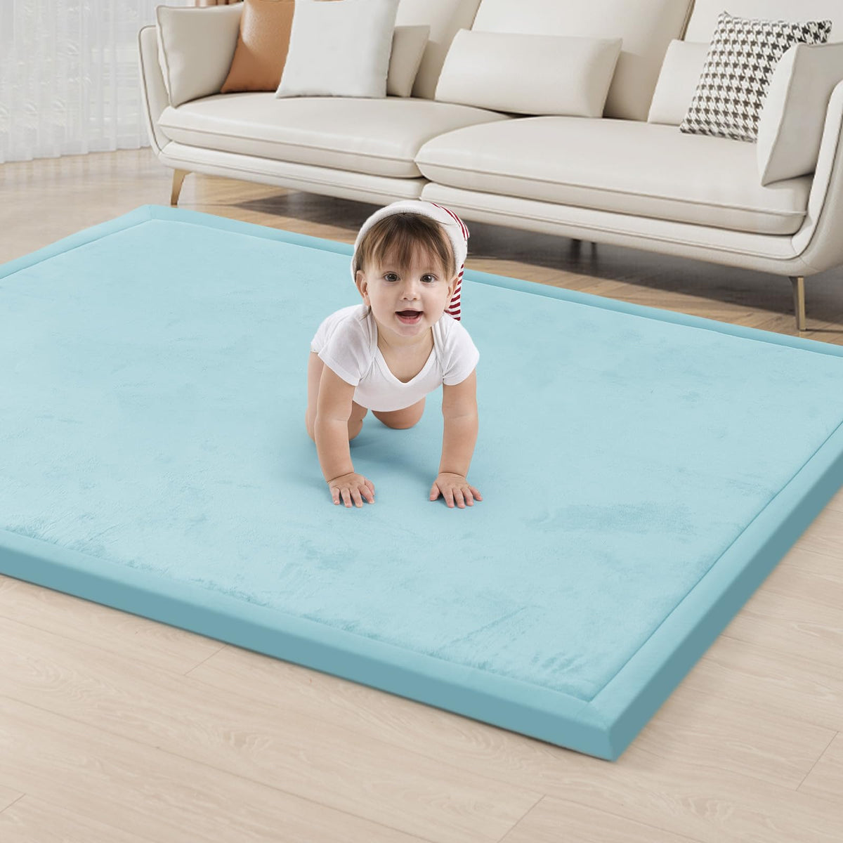ACOMOPACK baby play mat close-up memory foam softness for gentle play