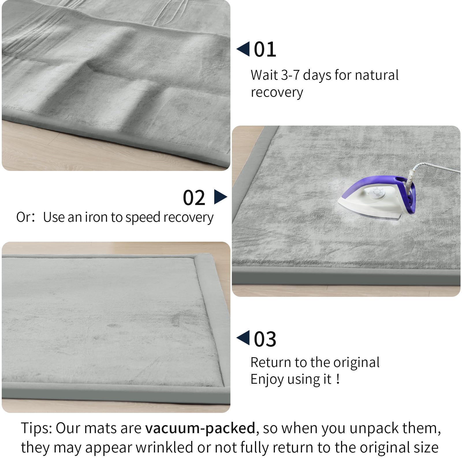 ACOMOPACK baby play mat light grey design complements nursery decor