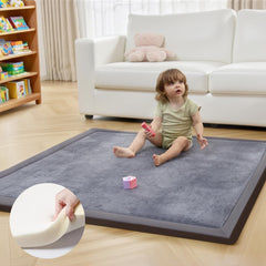 ACOMOPACK baby play mat with memory foam for soft tummy time.