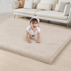 ACOMOPACK baby play mat with memory foam for plush tummy time