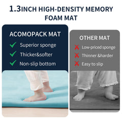 ACOMOPACK nursery mat adds soft decor while protecting floors during activity