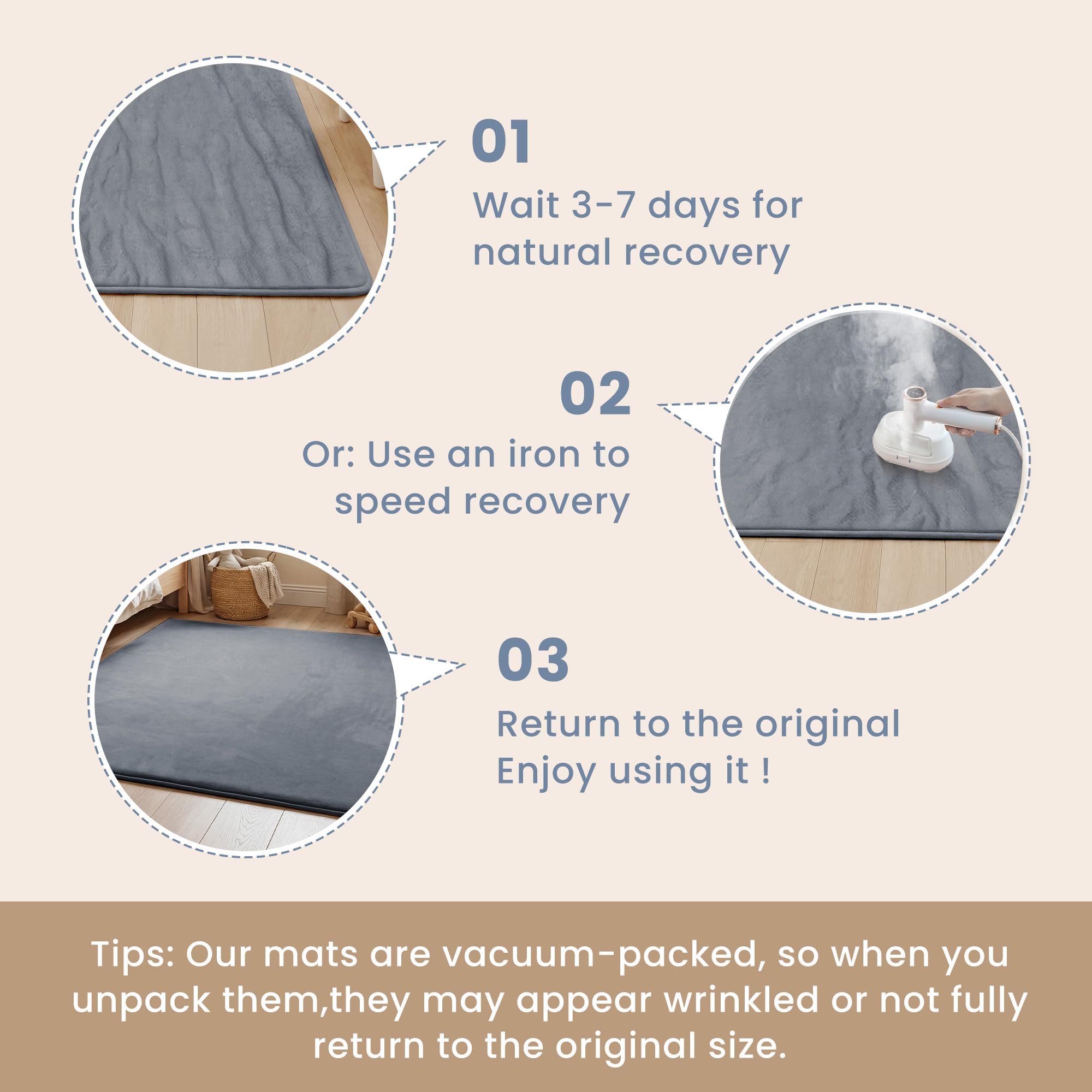 ACOMOPACK easy-clean surface works with damp cloth or vacuum