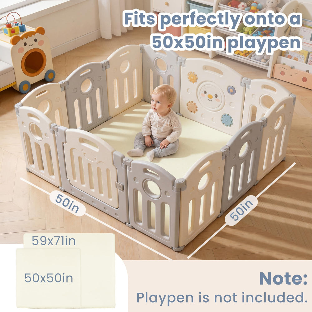 ACOMOPACK water-repellent nursery rug for easy cleanup after spills.