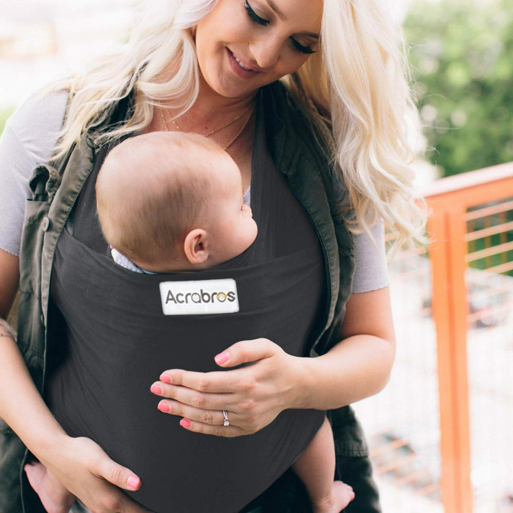 Acrabros baby wrap gift in charcoal grey suits baby showers.