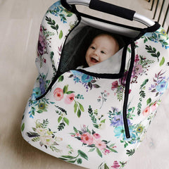 ACRABROS stretchy universal-fit cover provides quick setup and secure snaps for most seats.
