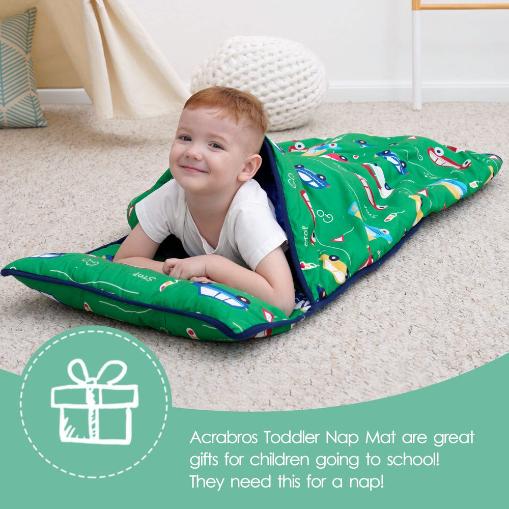 ACRABROS Nap Mat size 53 x 21 inches offers generous space for growing kids.
