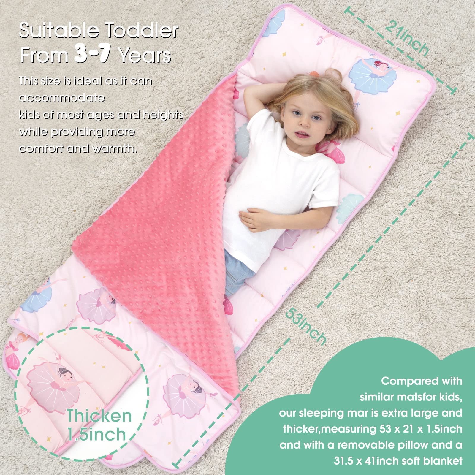 ACRABROS Nap Mat suitable for travel and camping use.