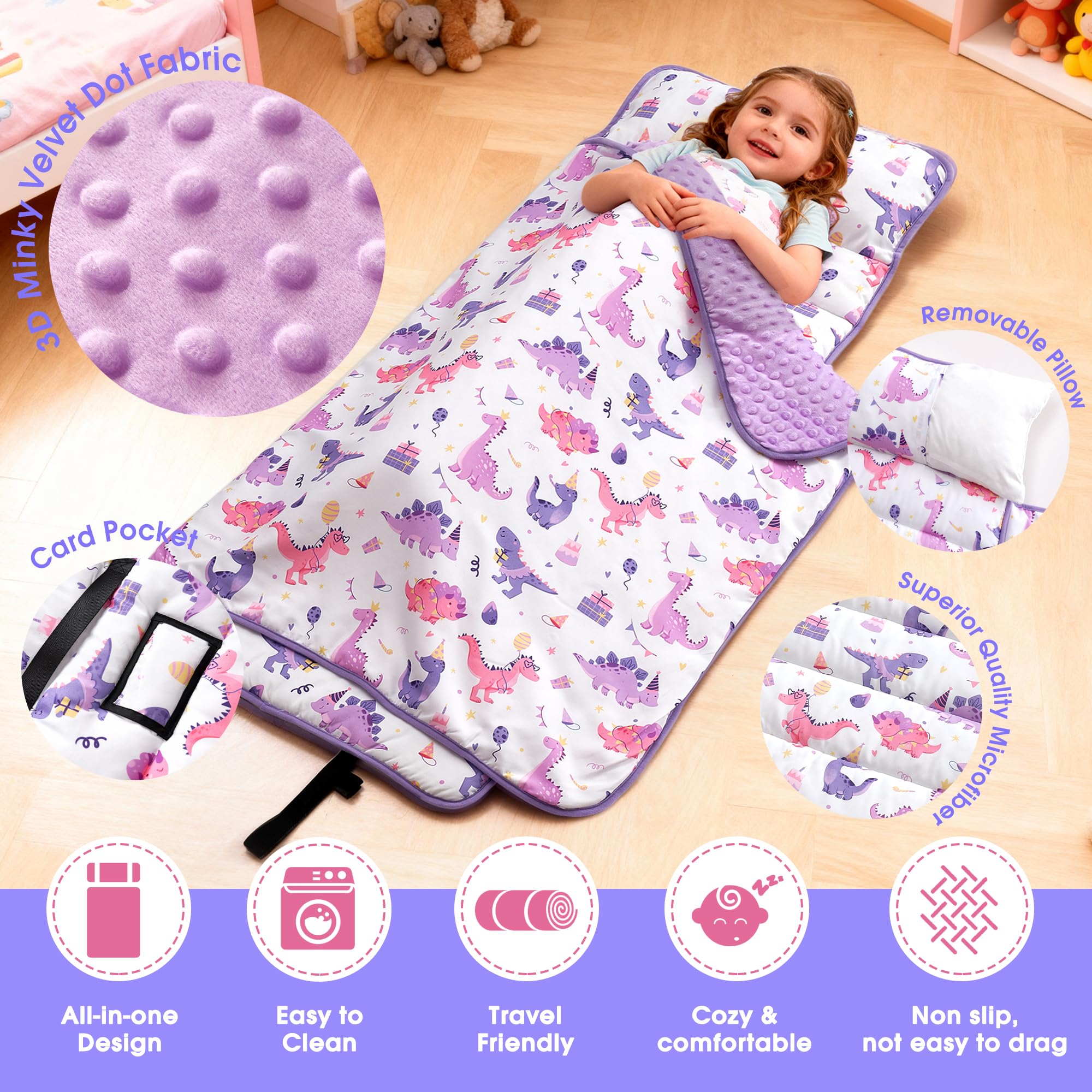 ACRABROS nap mat name card, easy daycare identification