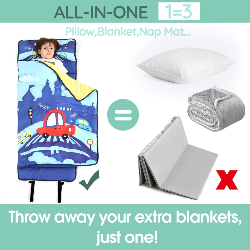 Travel-ready nap mat perfect for camping and trips.