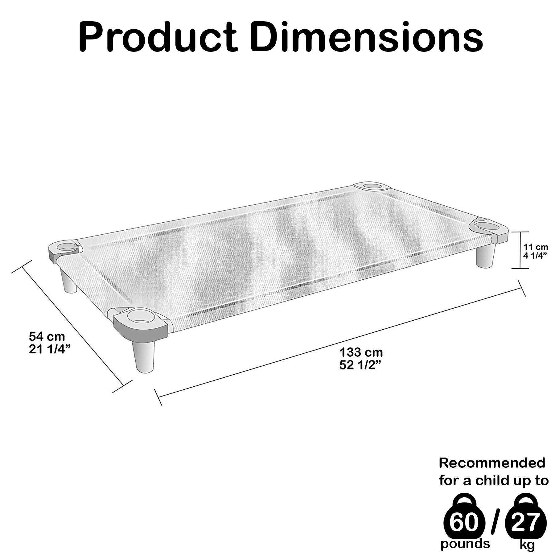 Acrimet nap cot spacious 52 1/2 inch length for kid rest
